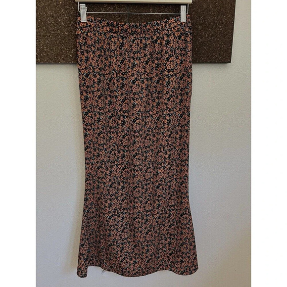 SHEIN Boho Floral festival Midi Slip Skirt SZ L - Picture 1 of 6